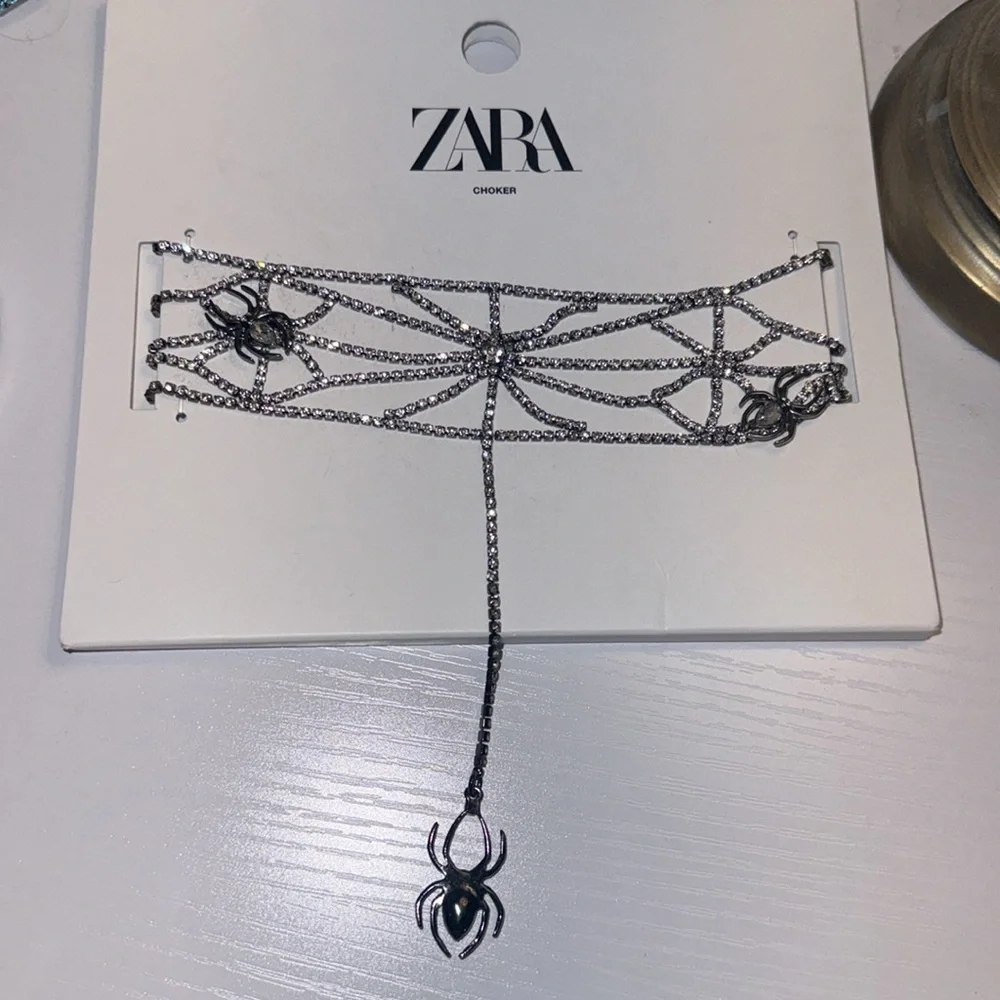 A NWT Zaras Rhinestone Chocker - Picture 4 of 7